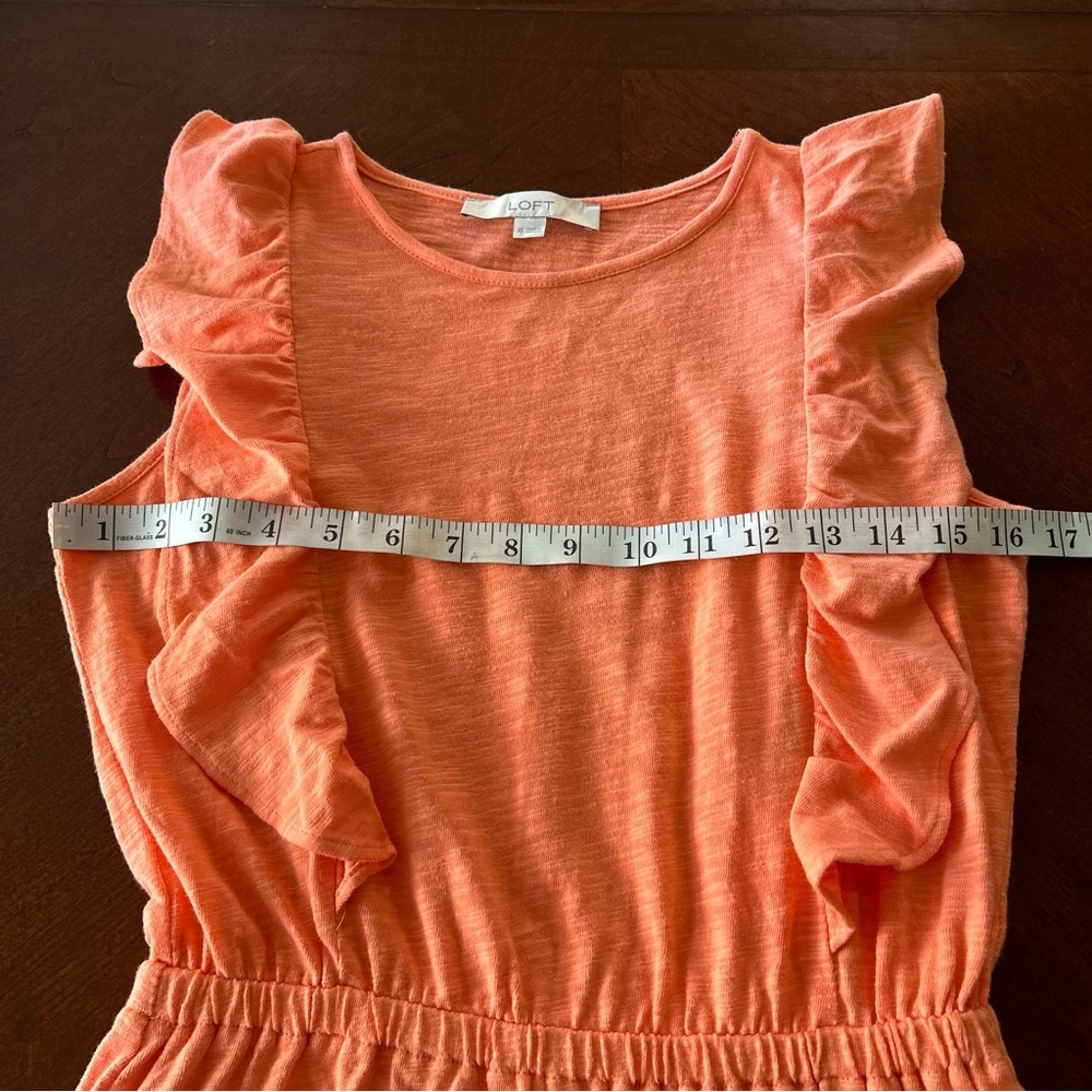 Loft | Flutter Sleeve Ruffle Hem Midi Dress - image 8